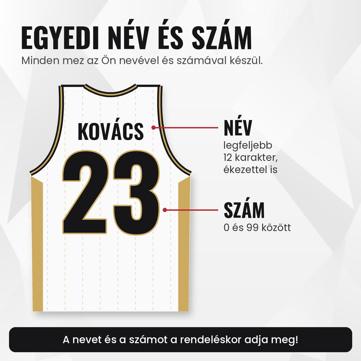 DEAC kosárlabda mez 2026/27 – hazai (fehér)
