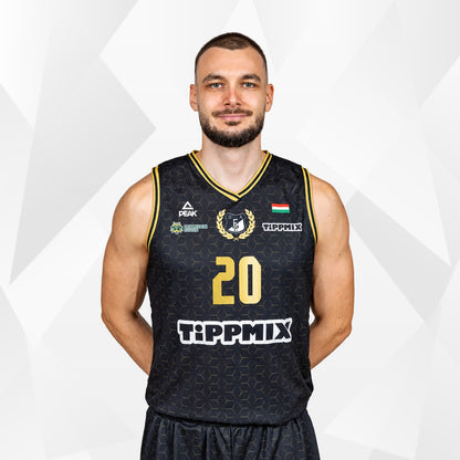 DEAC kosárlabda mez 2026/27 idegenbeli (fekete), elölről